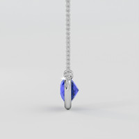 1.61 Ct. Blue Sapphire Necklace, 18K White Gold 3