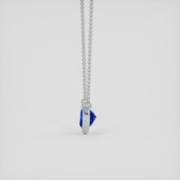 1.18 Ct. Blue Sapphire Necklace, 18K White Gold 3