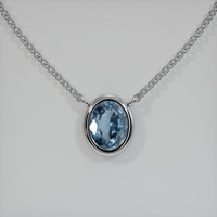 1.20 Ct. Gemstone Necklace, 18K White Gold 1