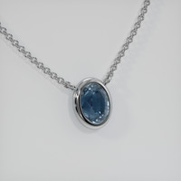 1.20 Ct. Gemstone Necklace, 18K White Gold 2