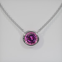 0.88 Ct. Gemstone Necklace, 18K White Gold 1