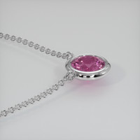 0.88 Ct. Gemstone Necklace, 18K White Gold 3