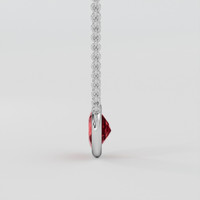 0.45 Ct. Ruby Necklace, 18K White Gold 3