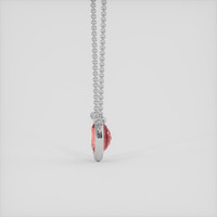 1.14 Ct. Padparadscha Sapphire Necklace, 18K White Gold 3