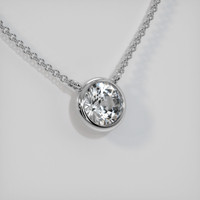 1.55 Ct. White Sapphire Necklace, 18K White Gold 2
