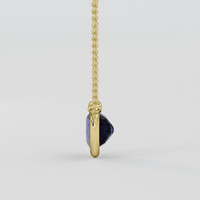 1.13 Ct. Blue Sapphire Necklace, 10K Yellow Gold 3