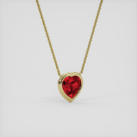 1.51 Ct. Ruby Necklace, 14K Yellow Gold 2