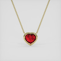 1.51 Ct. Ruby Necklace, 14K Yellow Gold 4