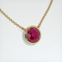 1.47 Ct. Ruby Necklace, 14K Yellow Gold 2