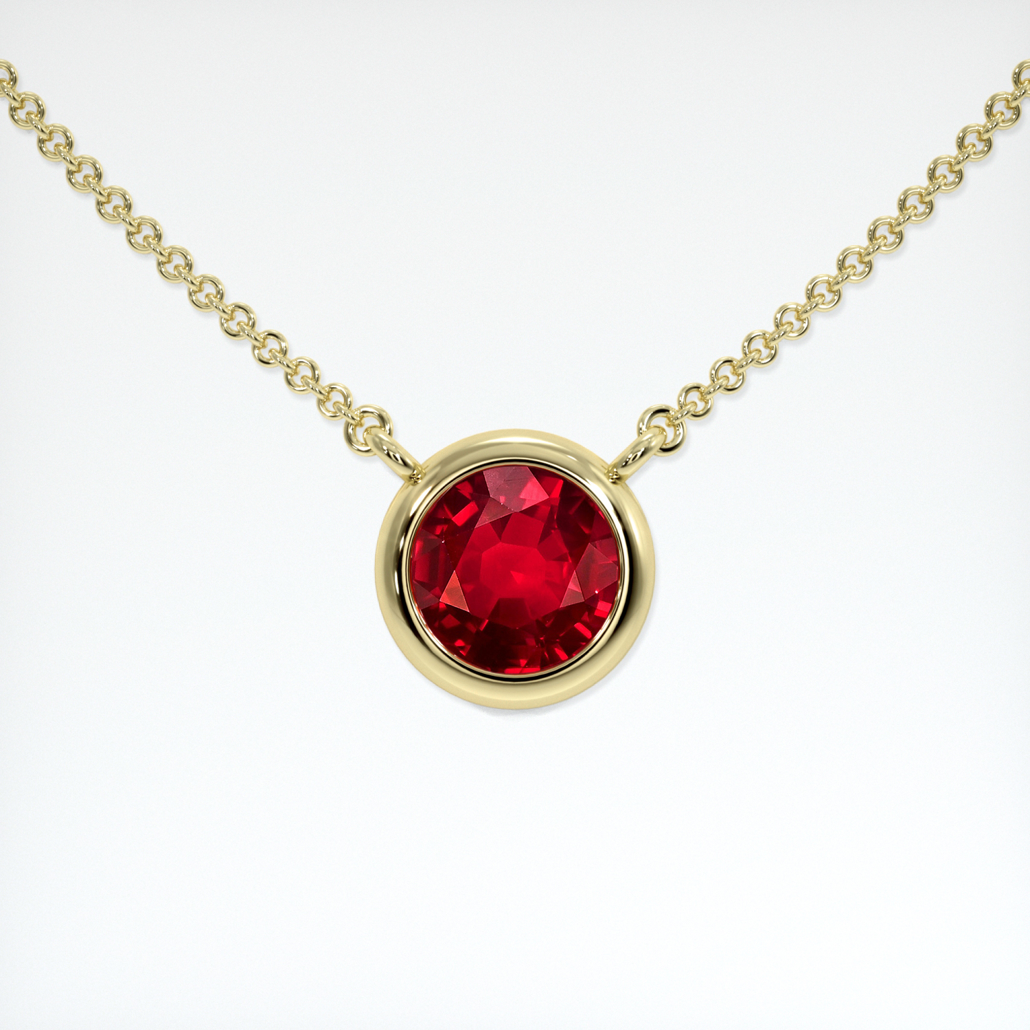 Ruby Necklace 0.74 Ct. 14K Yellow Gold | The Natural Ruby Company