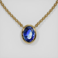 1.41 Ct. Bi Color Sapphire Necklace, 14K Yellow Gold 1