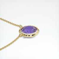 1.13 Ct. Purple Sapphire Necklace, 14K Yellow Gold 3