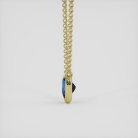 1.28 Ct. Blue Sapphire Necklace, 14K Yellow Gold 3