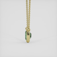 0.66 Ct. Green Sapphire Necklace, 14K Yellow Gold 3