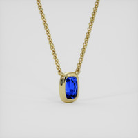 1.24 Ct. Blue Sapphire Necklace, 18K Yellow Gold 2