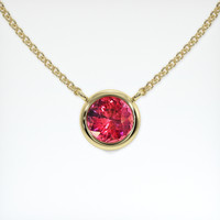 1.08 Ct. Ruby Necklace, 18K Yellow Gold 1