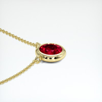 0.74 Ct. Ruby Necklace, 18K Yellow Gold 3