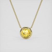 1.31 Ct. Yellow Sapphire Necklace, 18K Yellow Gold 1