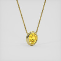 1.31 Ct. Yellow Sapphire Necklace, 18K Yellow Gold 2