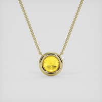 1.31 Ct. Yellow Sapphire Necklace, 18K Yellow Gold 4