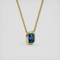 1.28 Ct. Blue Sapphire Necklace, 18K Yellow Gold 2