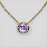 0.97 Ct. Sapphire Necklace, 18K Yellow Gold 1