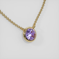 0.97 Ct. Sapphire Necklace, 18K Yellow Gold 2