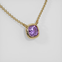 0.83 Ct. Sapphire Necklace, 18K Yellow Gold 2