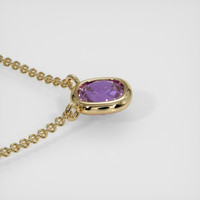 0.83 Ct. Sapphire Necklace, 18K Yellow Gold 3