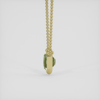 0.90 Ct. Green Sapphire Necklace, 18K Yellow Gold 3