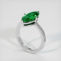 2.97 Ct. Emerald Ring, Platinum 950 2
