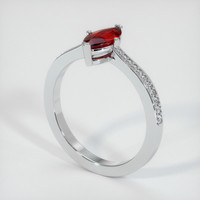 0.76 Ct. Ruby Ring, Platinum 950 2