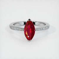 0.57 Ct. Ruby Ring, Platinum 950 1