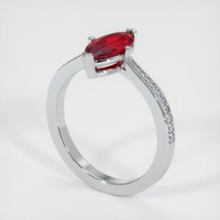 0.57 Ct. Ruby Ring, Platinum 950 2