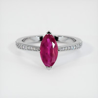 0.65 Ct. Ruby Ring, Platinum 950 1