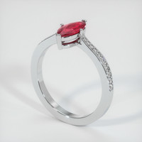 0.72 Ct. Ruby Ring, Platinum 950 2