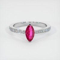 0.80 Ct. Ruby Ring, Platinum 950 1