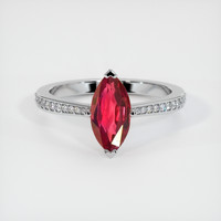 0.75 Ct. Ruby Ring, Platinum 950 1