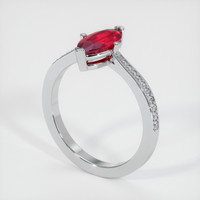 0.75 Ct. Ruby Ring, Platinum 950 2