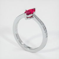 1.14 Ct. Ruby Ring, Platinum 950 2