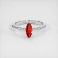 1.13 Ct. Ruby Ring, Platinum 950 1