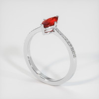 1.13 Ct. Ruby Ring, Platinum 950 2