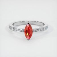 1.50 Ct. Ruby Ring, Platinum 950 1