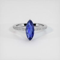 2.12 Ct. Blue Sapphire Ring, Platinum 950 1