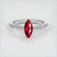 Ruby Ring 0.72 Ct. 14K White Gold Preview