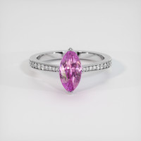 1.65 Ct. Sapphire Ring, 14K White Gold 1