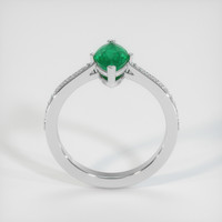 0.92 Ct. Emerald Ring, 18K White Gold 3