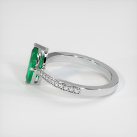 0.92 Ct. Emerald Ring, 18K White Gold 4