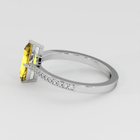 1.29 Ct. Yellow Sapphire Ring, 18K White Gold 4
