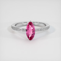 0.90 Ct. Sapphire Ring, 18K White Gold 1